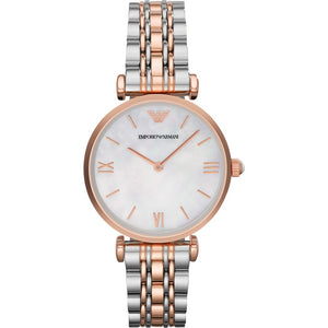 Emporio Armani AR1683 Gianni T - Bar Two Tone Ladies Watch - WATCH & WATCH