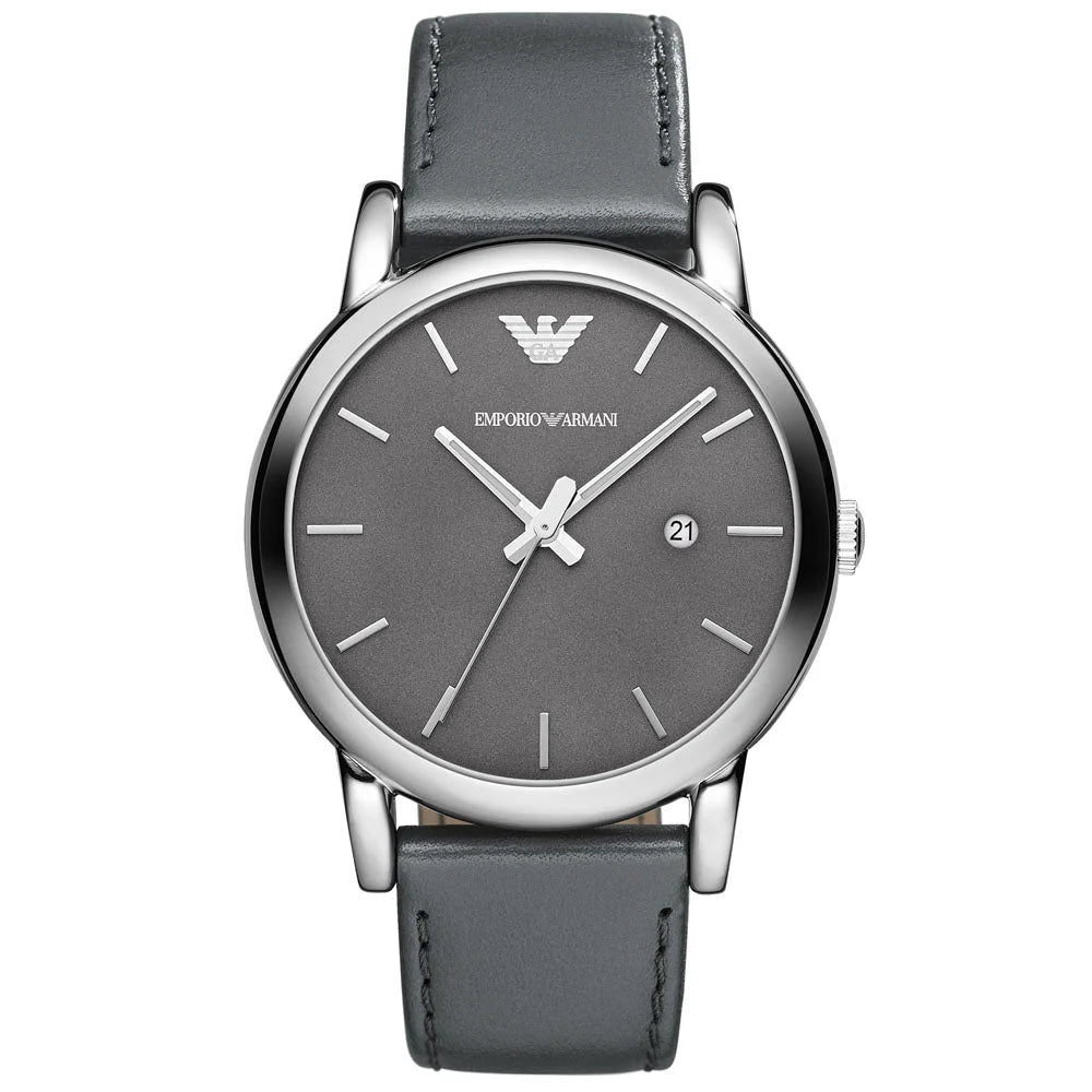 Emporio Armani AR1730 Classic Grey Stainless Steel Men's Watch - WATCH & WATCH