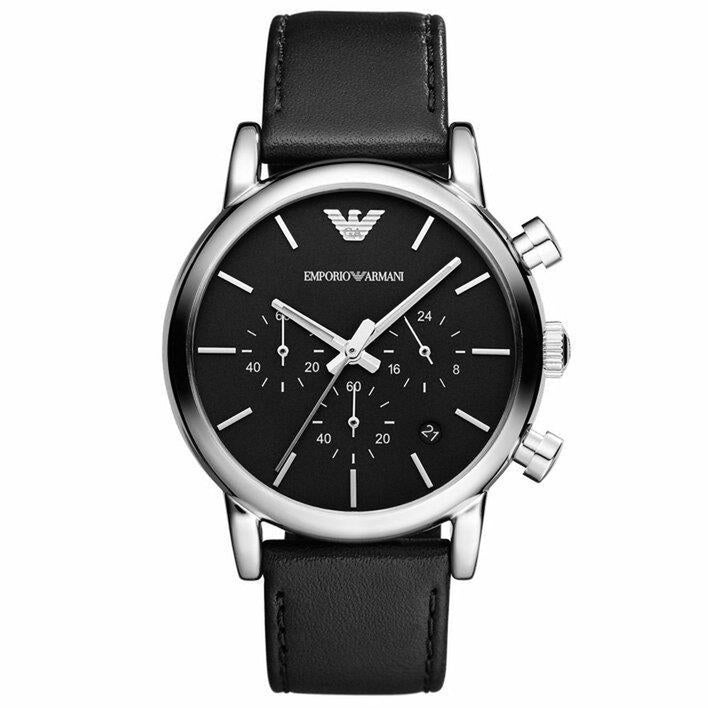 Emporio Armani AR1733 Classic Black Stainless Steel Men's Watch - WATCH & WATCH