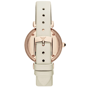 Emporio Armani AR1769 Retro Beige Dial Ladies Watch - WATCH & WATCH