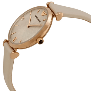 Emporio Armani AR1769 Retro Beige Dial Ladies Watch - WATCH & WATCH
