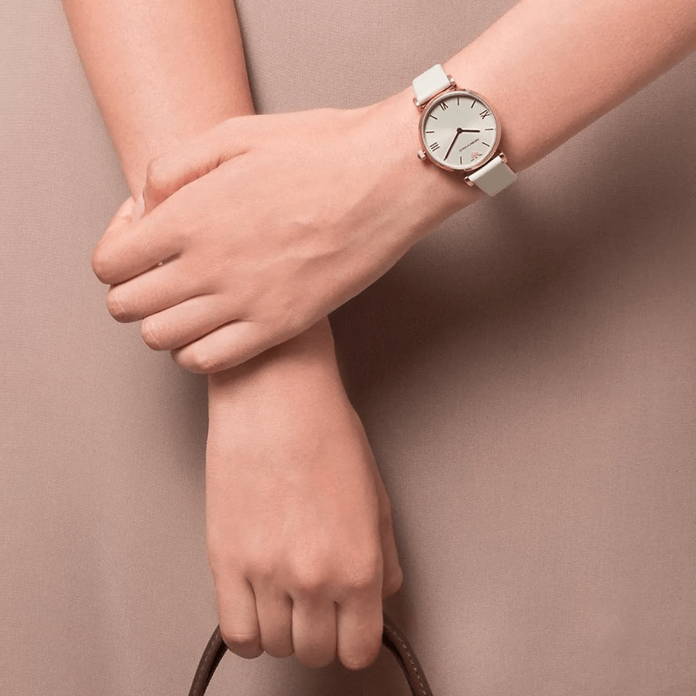 Emporio Armani AR1769 Retro Beige Dial Ladies Watch - WATCH & WATCH