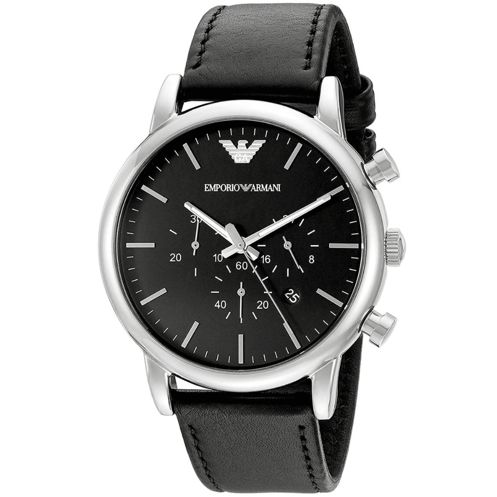 Emporio Armani AR1828 Black Dial Men's Watch - WATCH & WATCH