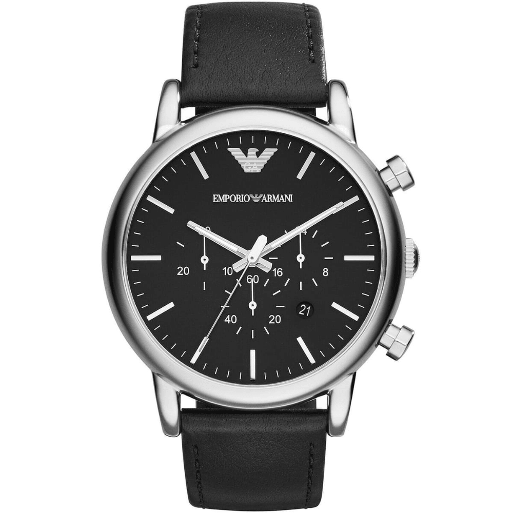 Emporio Armani AR1828 Black Dial Men's Watch - WATCH & WATCH