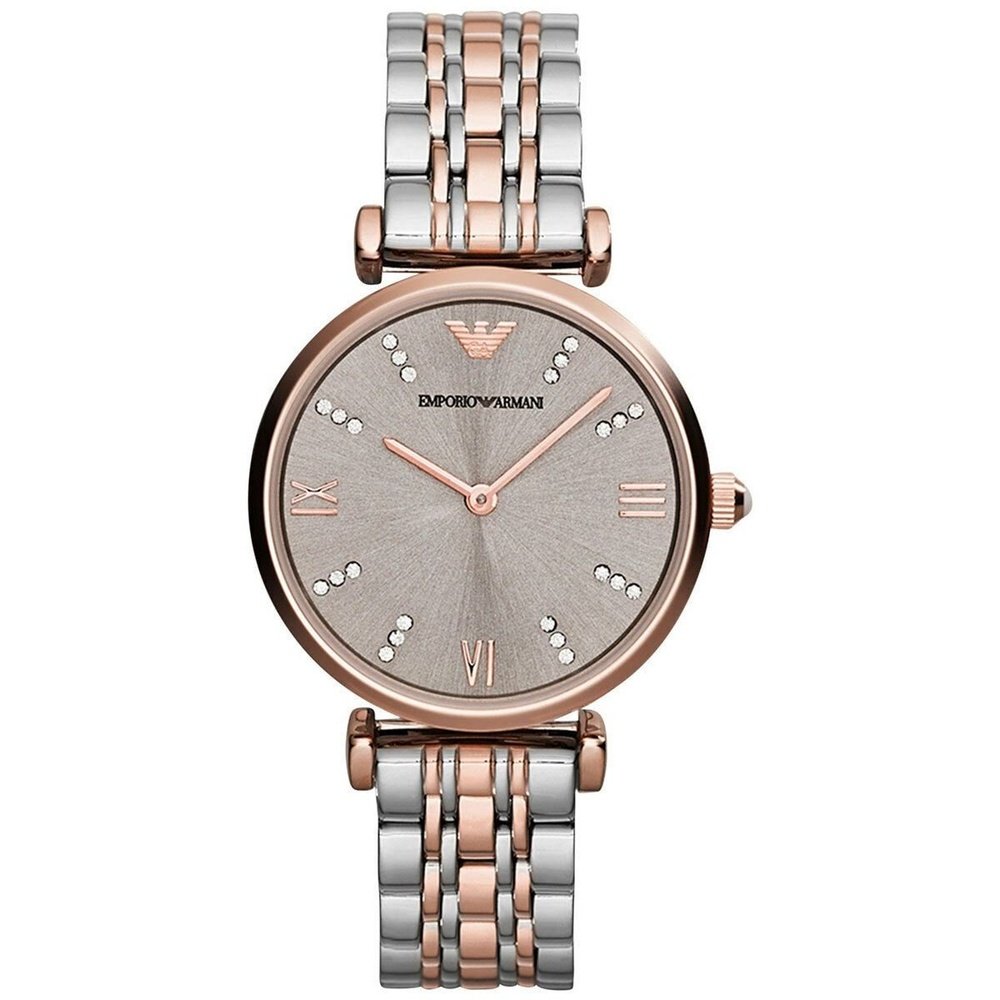Emporio Armani AR1840 Two Tone Gianni Stainless Steel Ladies Watch - WATCH & WATCH