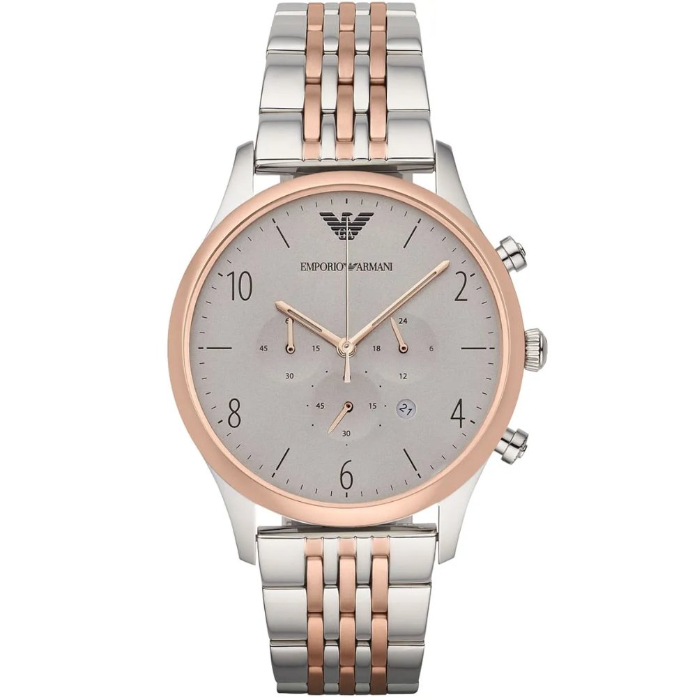 Emporio Armani AR1864 Two - Tone Chronograph Men's Watch - WATCH & WATCH