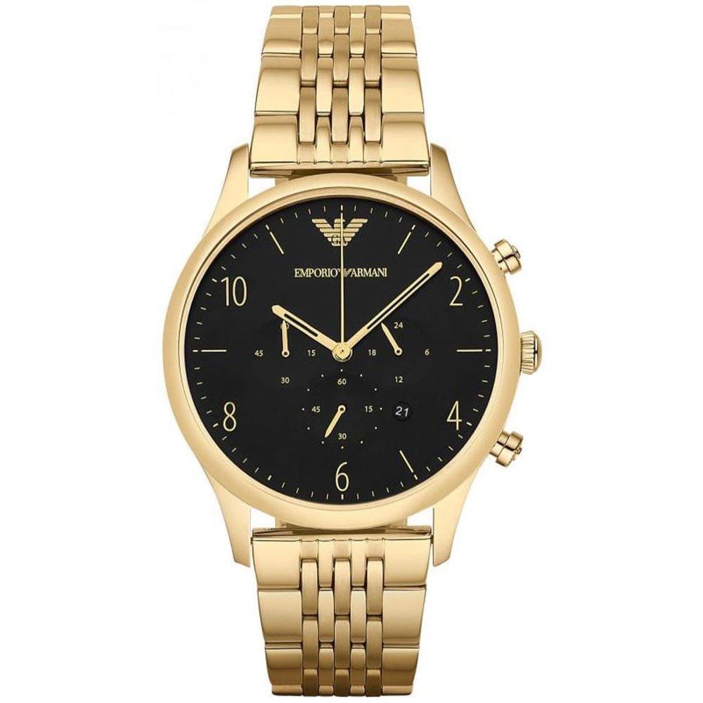 Emporio Armani AR1893 Beta Men's Gold Chronograph Watch - WATCH & WATCH