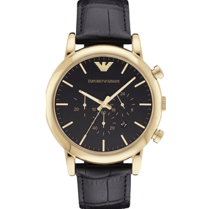 Emporio Armani AR1917 Luigi Black Dial Chronograph Men's Watch - WATCH & WATCH