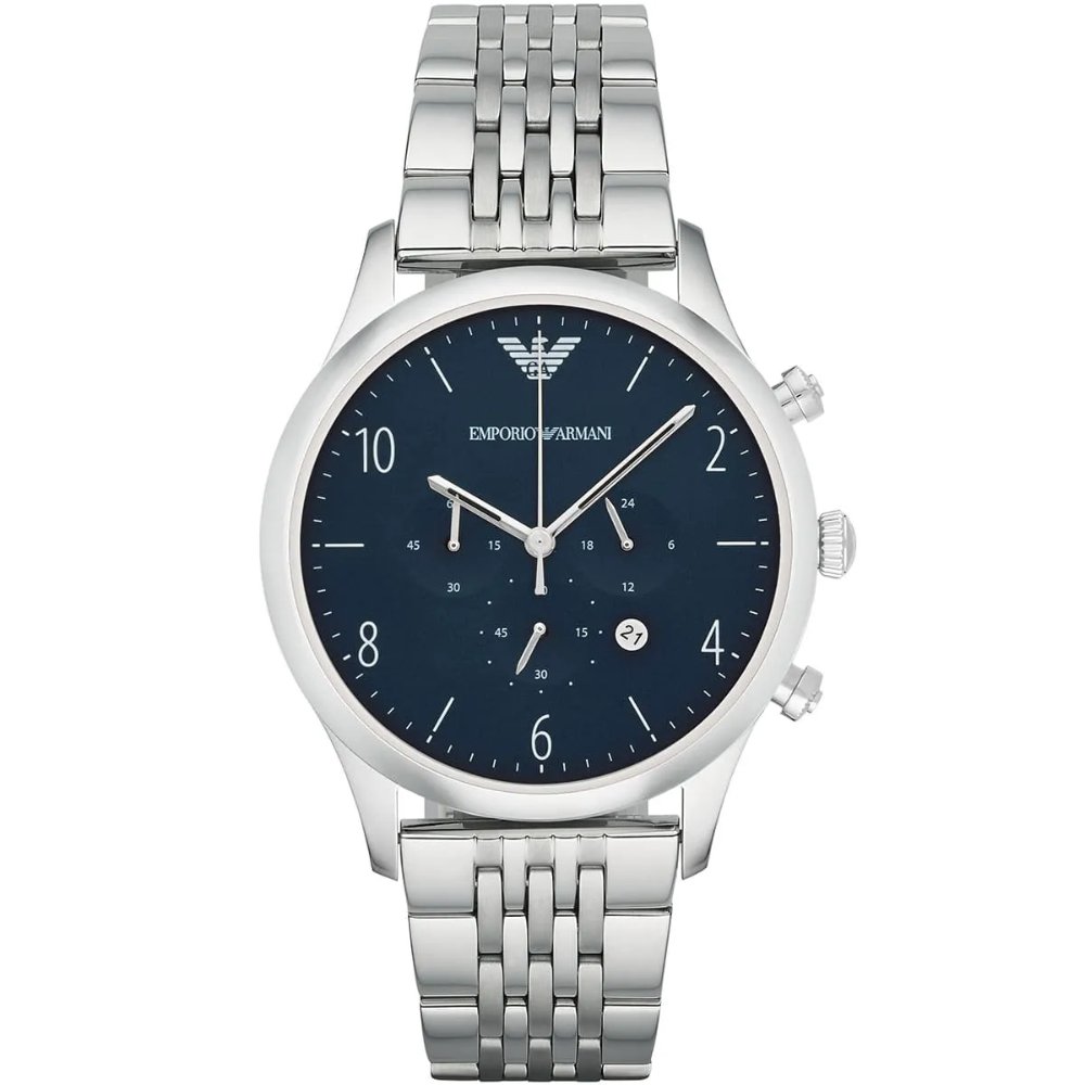 Emporio Armani AR1942 Blue Dial Chronograph Men's Watch - WATCH & WATCH