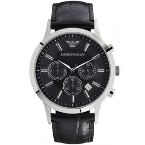 Emporio Armani AR2447 Men's Renato Chronograph Watch Black - WATCH & WATCH