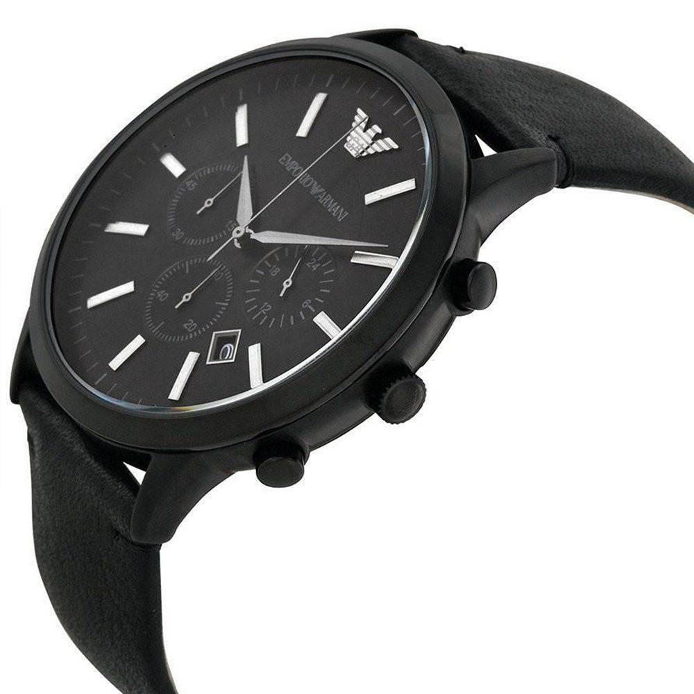 Emporio Armani AR2461 Sportivo Chronograph Black Men's Watch - WATCH & WATCH