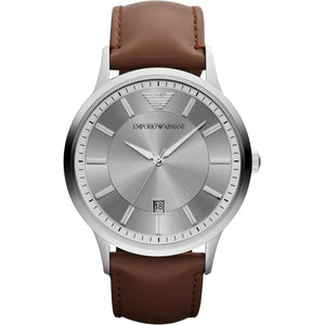 Emporio Armani AR2463 Classic Silver Dial Men's Watch - WATCH & WATCH