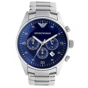Emporio Armani AR5860 Blue Dial Chronograph Men's Watch - WATCH & WATCH