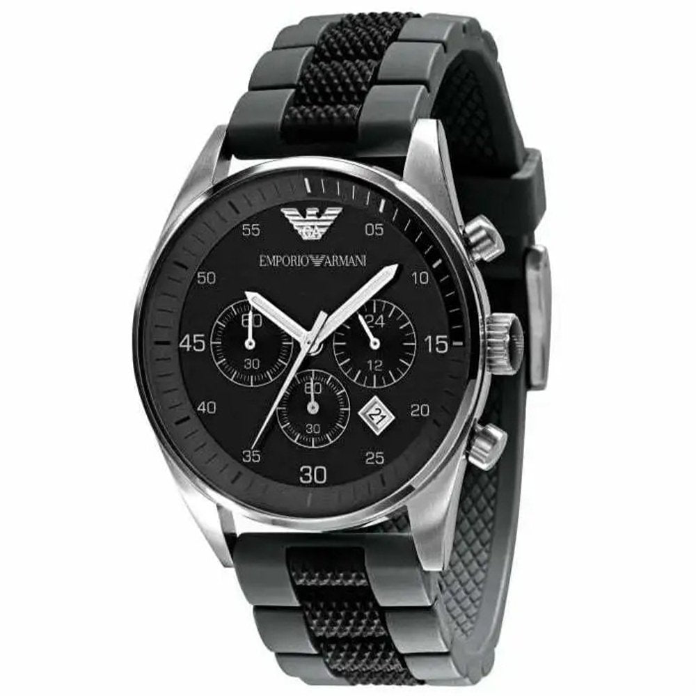 Emporio Armani AR5866 Men's Sportivo Watch Black - WATCH & WATCH