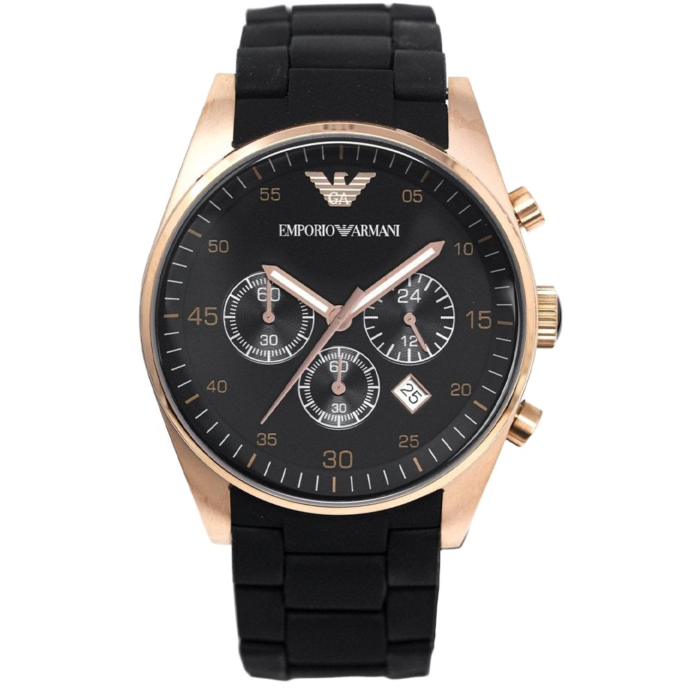 Emporio Armani AR5905 Men's Sportivo Watch Rose Gold - WATCH & WATCH