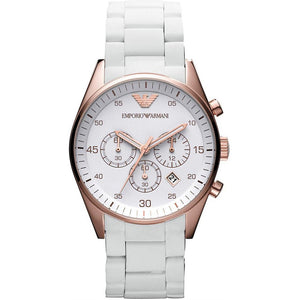 Emporio Armani AR5919 Men's Sportivo Watch White - WATCH & WATCH