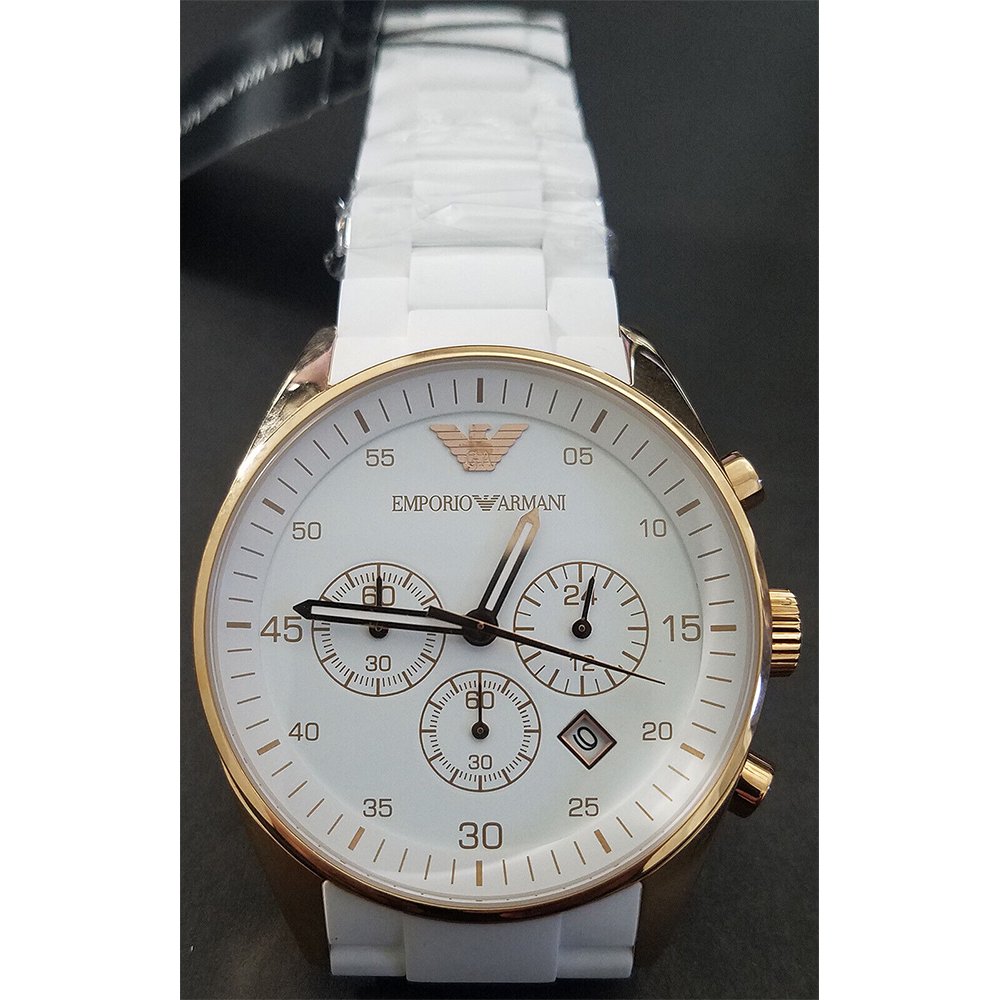 Emporio Armani AR5919 Men's Sportivo Watch White - WATCH & WATCH