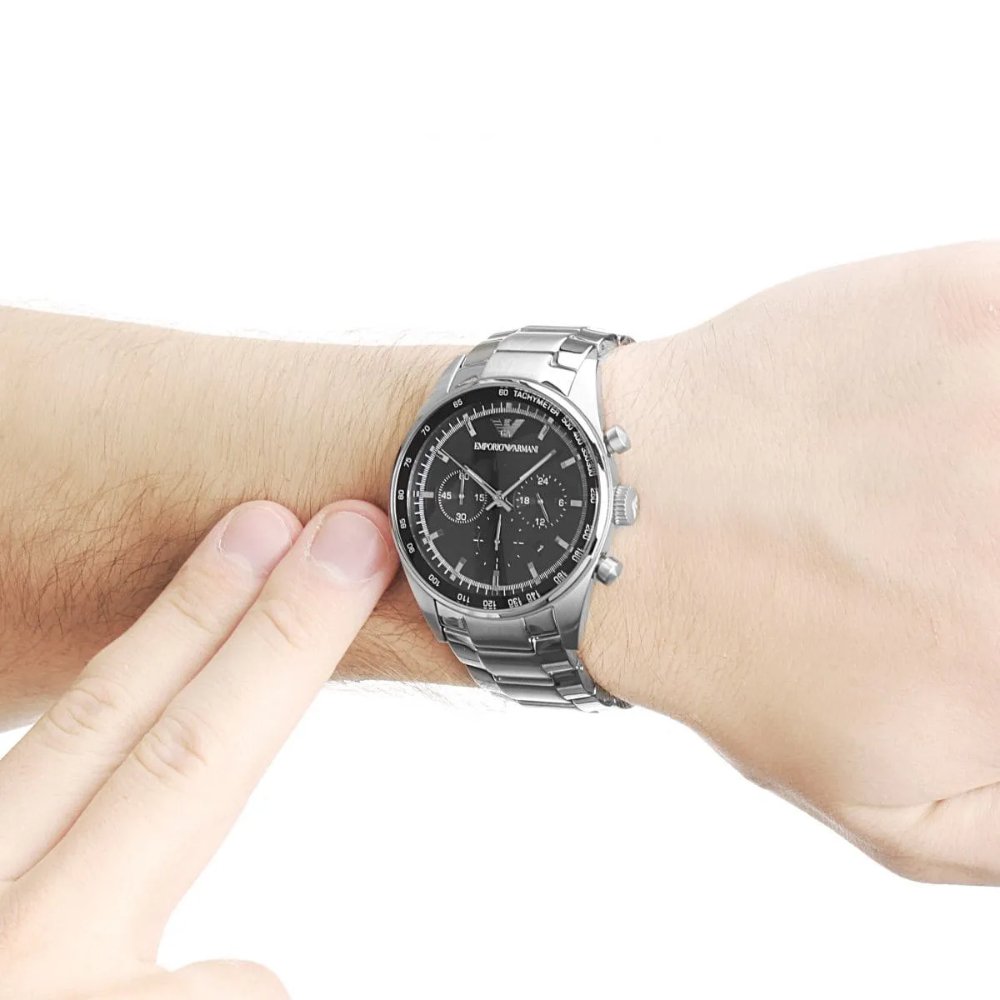 Emporio Armani AR5980 Chronograph Black Dial Men's Watch WATCH