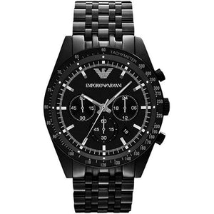 Emporio Armani AR5989 Tazio Chronograph Men's Watch Black - WATCH & WATCH