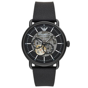 Emporio Armani AR60028 Multifunction Black Men's Leather Watch - WATCH & WATCH