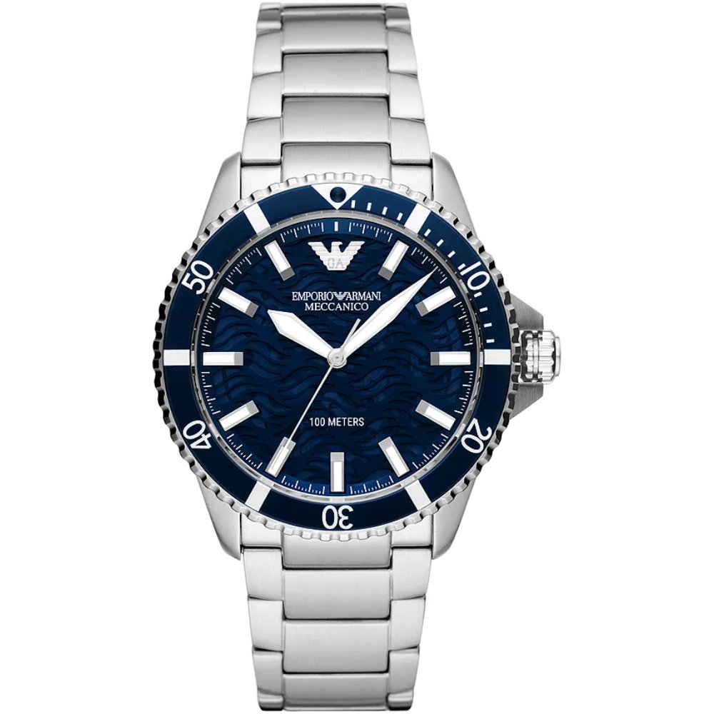 Emporio Armani AR60059 Automatic Blue Dial Men's Watch - WATCH & WATCH