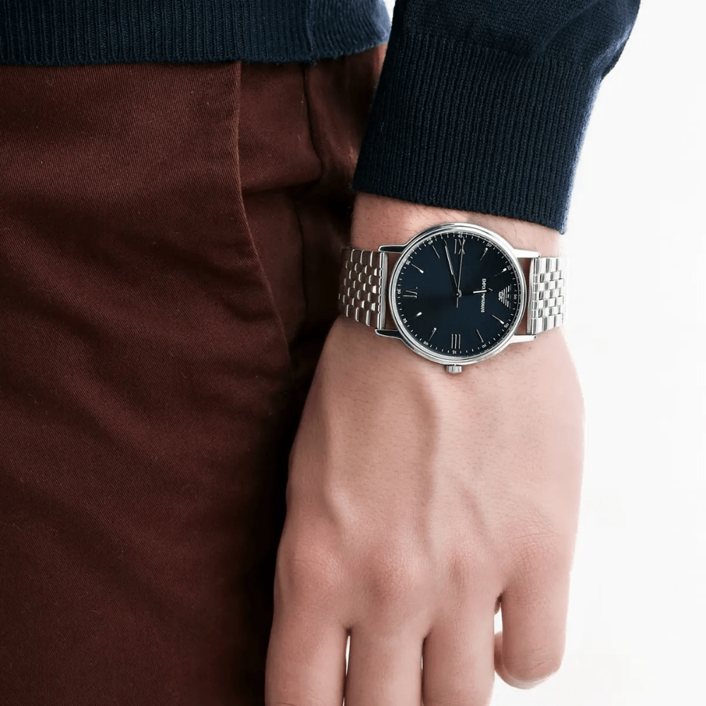 Emporio Armani AR80010 Blue Dial Men's Watch - WATCH & WATCH