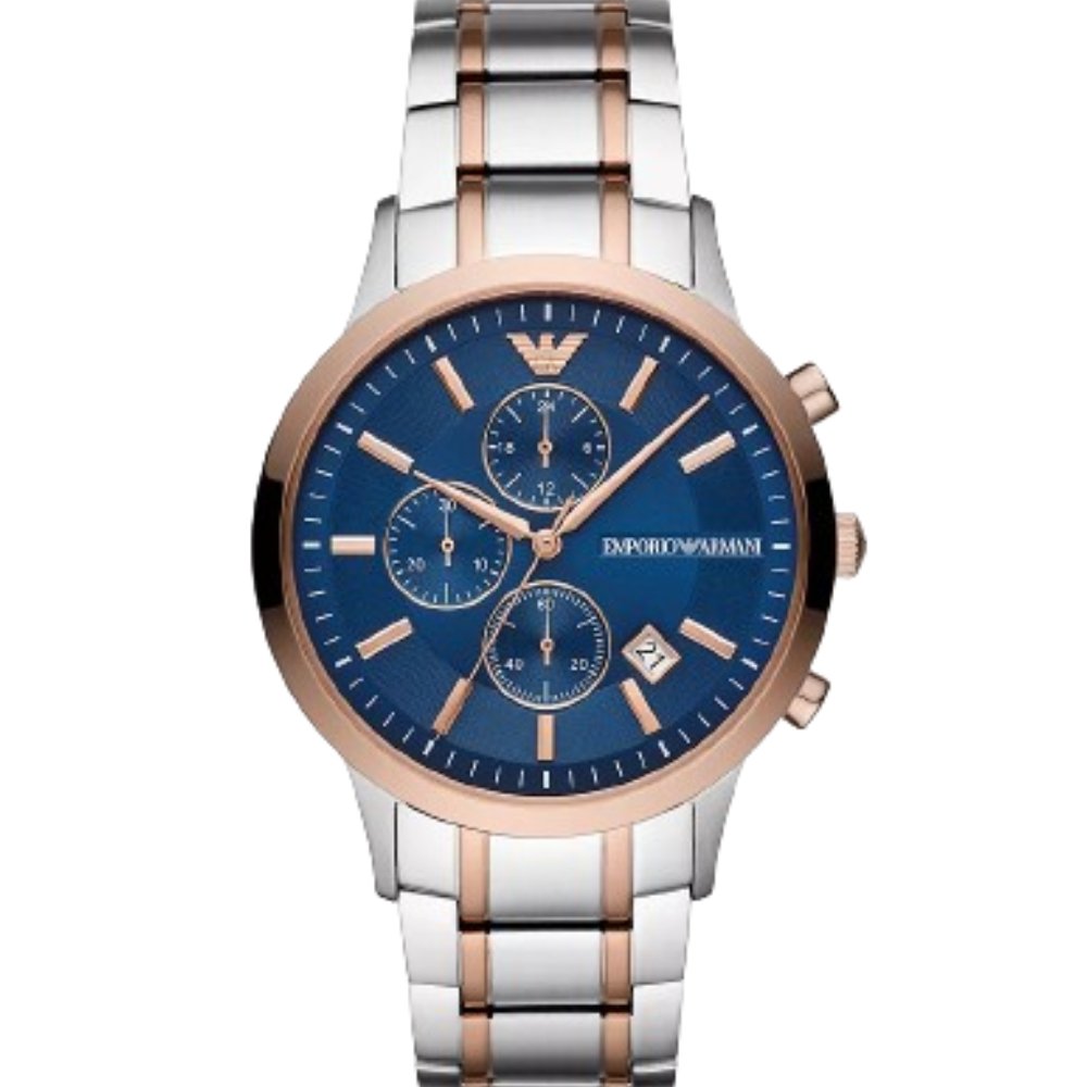 Emporio Armani AR80025 Two - Tone Chronograph Men's Watch - WATCH & WATCH