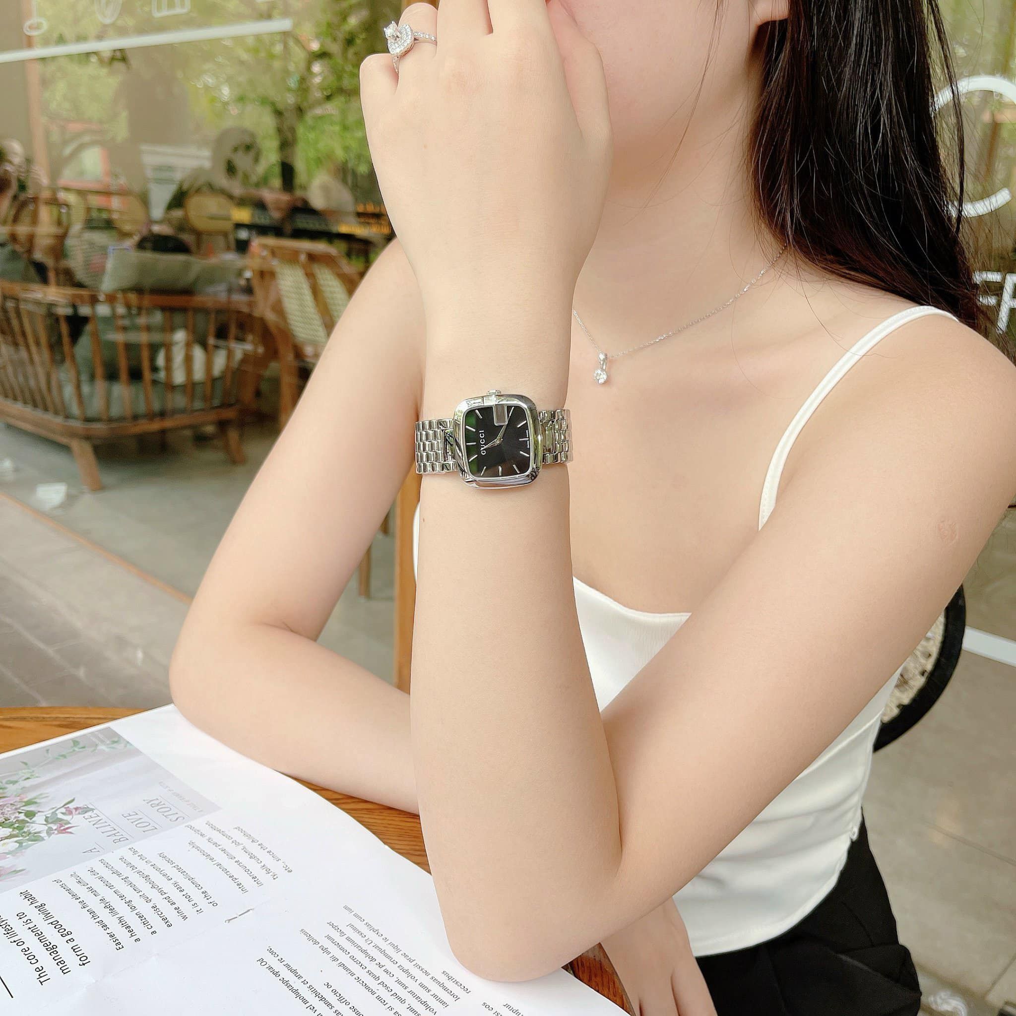 Gucci YA125407 G Black Dial Ladies Watch - WATCH & WATCH