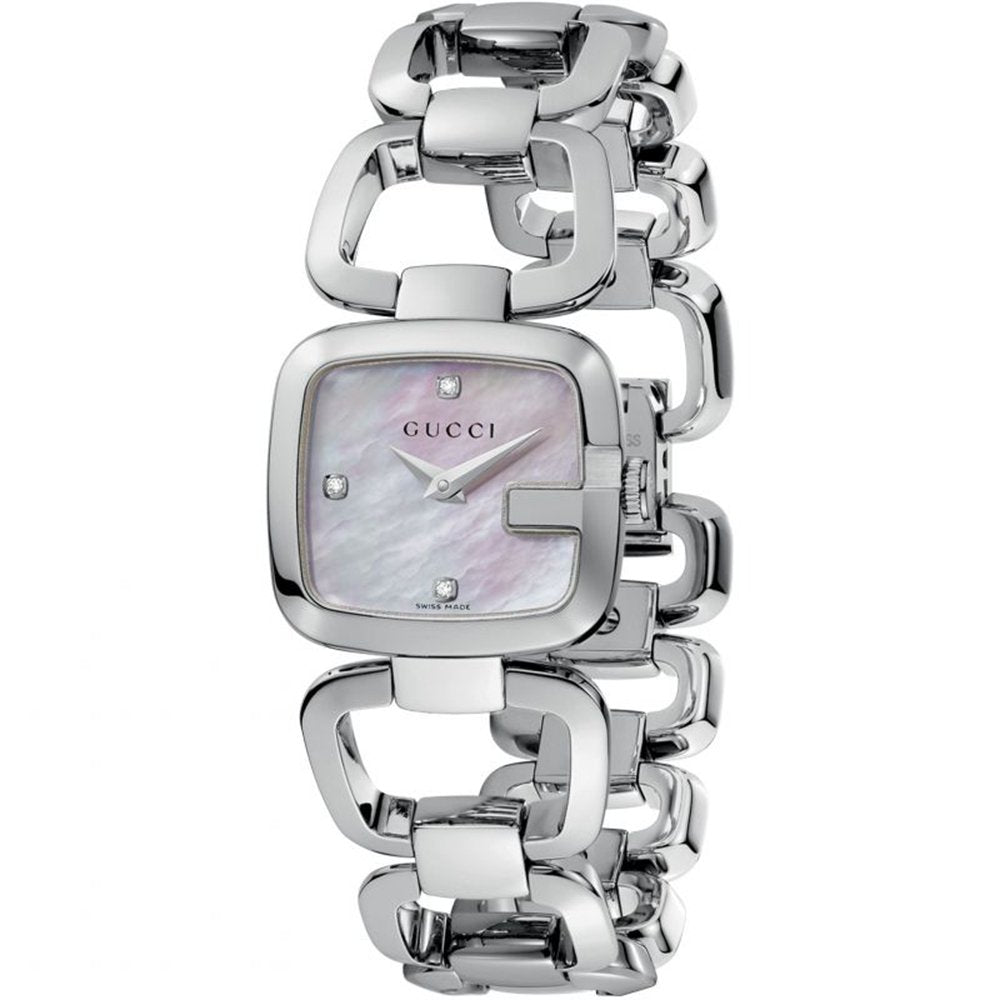 Gucci YA125502 Silver Ladies Mother of Pearl Watch - WATCH & WATCH