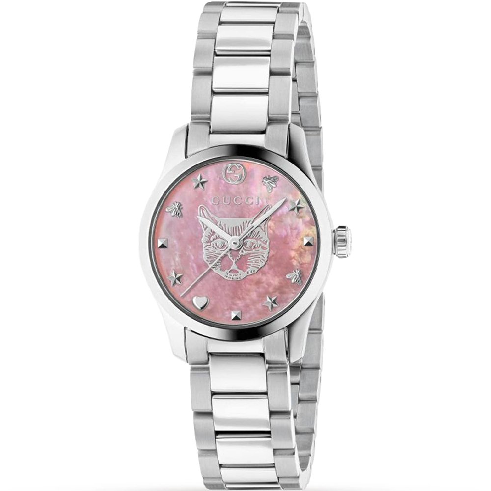 Gucci YA1265013 G - Timeless 27mm Ladies Pink Dial Watch - WATCH & WATCH