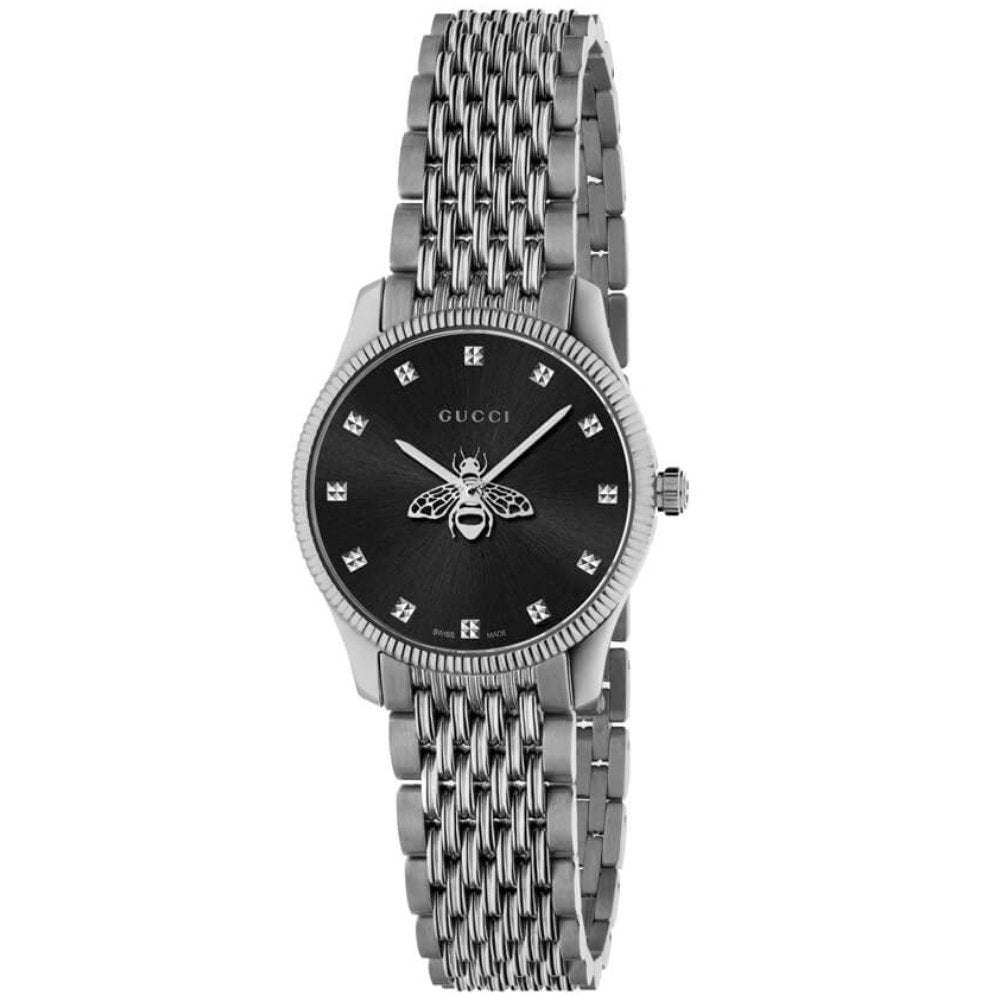 Gucci YA1265020 G - Timeless Black Dial with Bee Ladies Watch - WATCH & WATCH