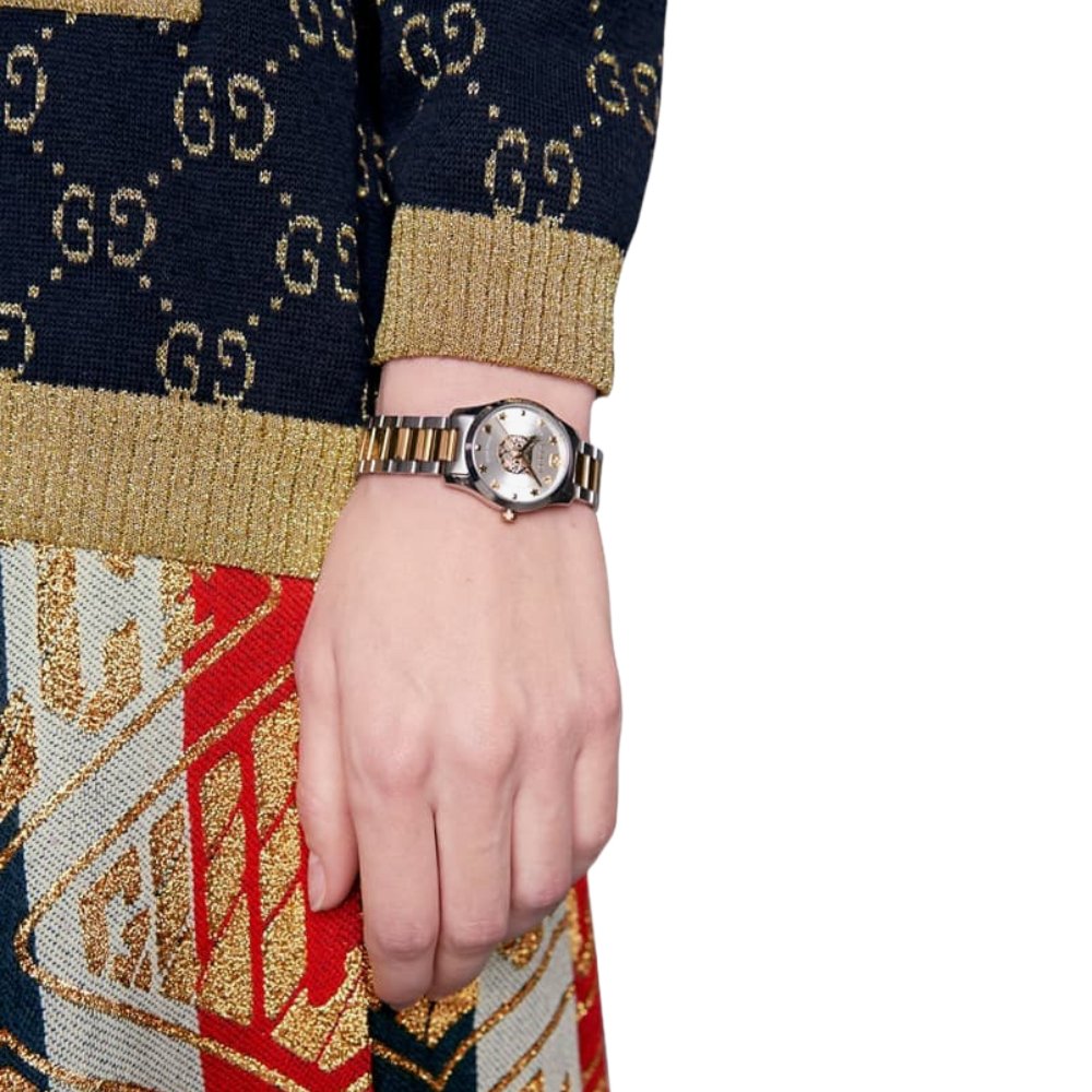 Gucci YA126596 Gold Plated Mystic Two-Tone Ladies Watch - WATCH