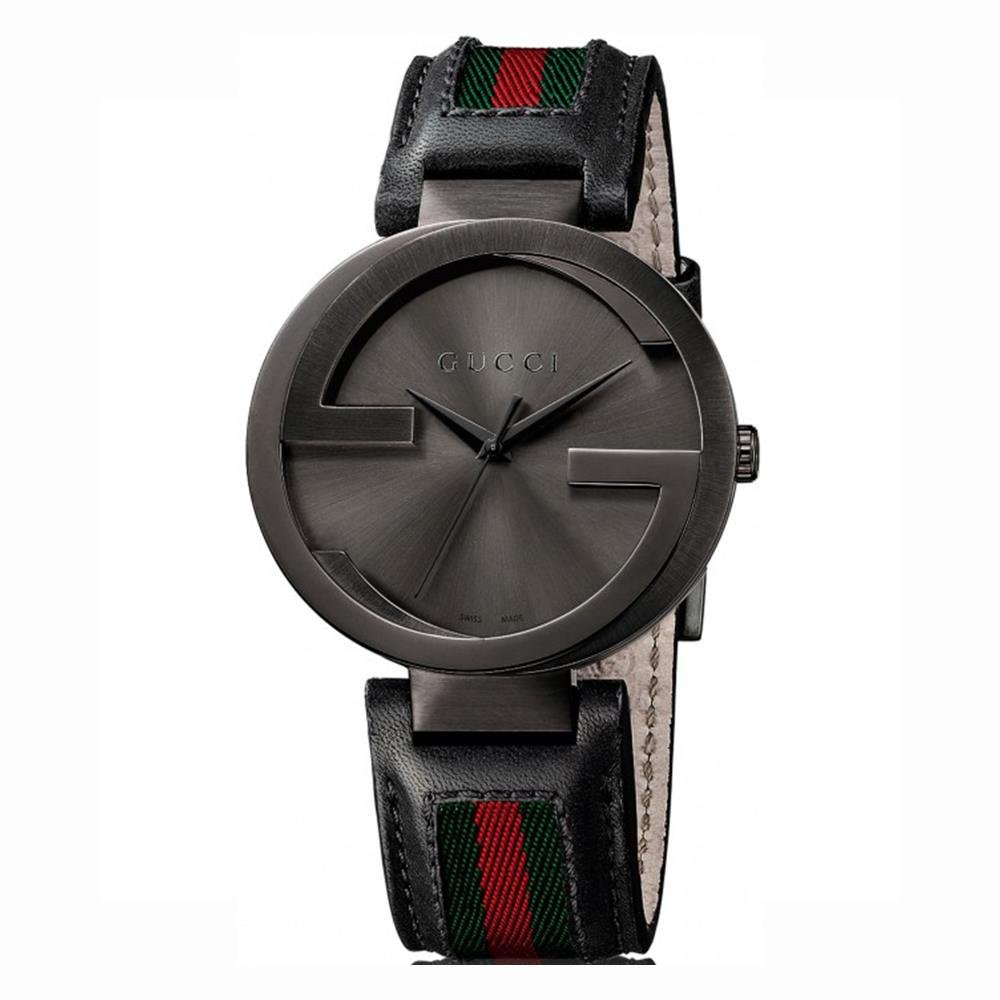 Gucci YA133206 Interlocking 42mm Red and Green Pattern Strap Unisex Watch - WATCH & WATCH