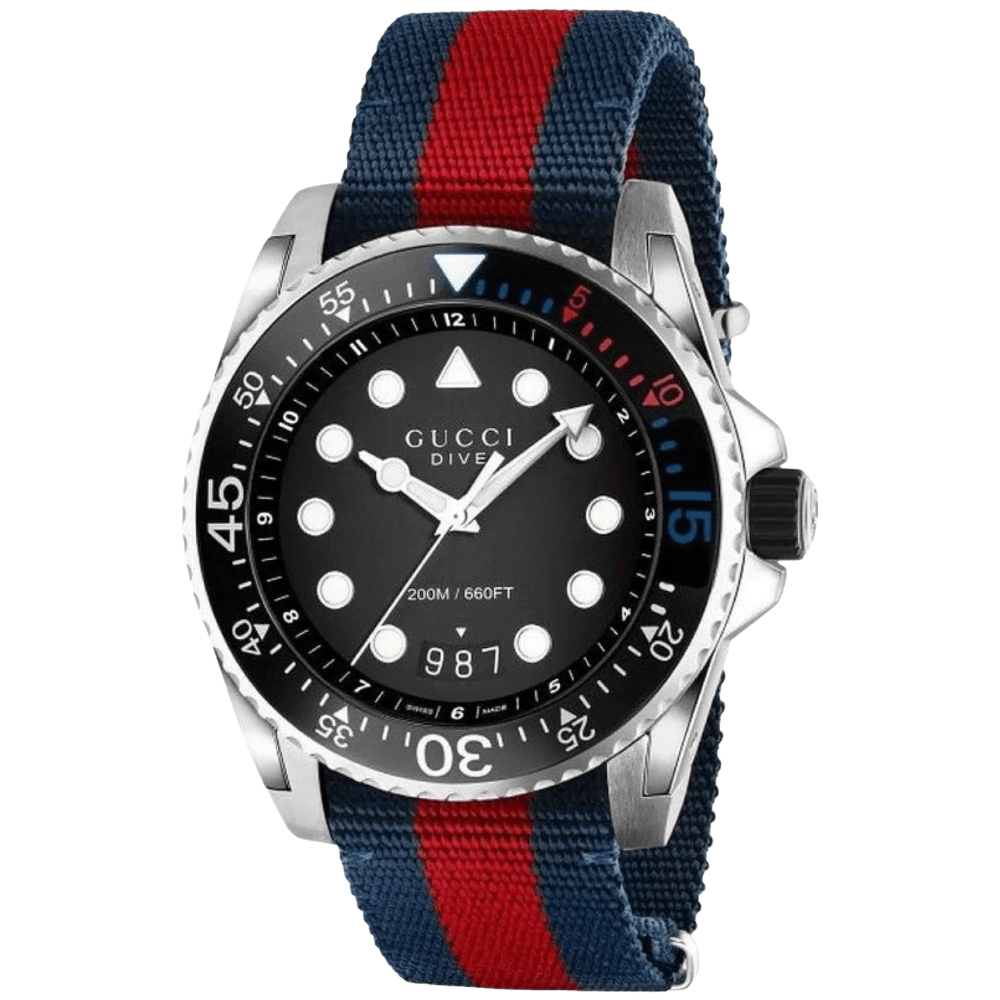 Gucci YA136210 Black Dial Men's Watch - WATCH & WATCH