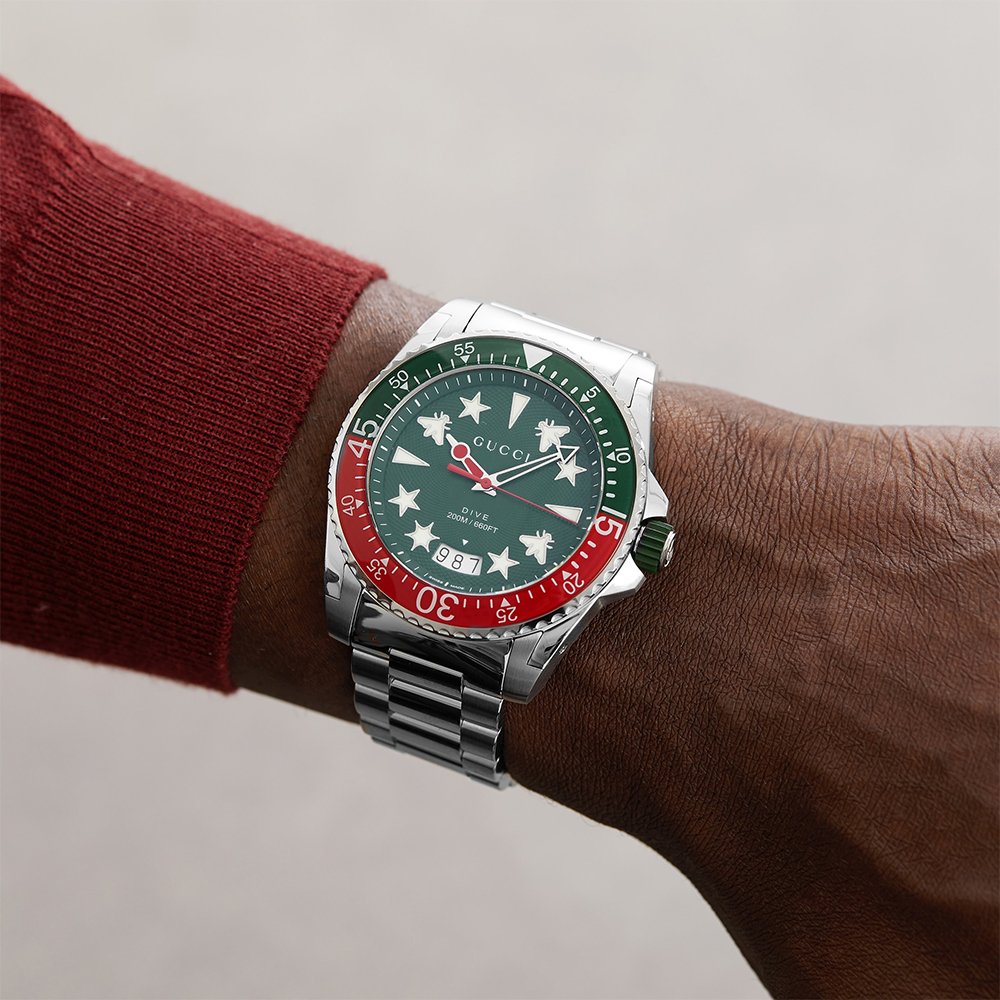 Gucci YA136222 Dive Men's Watch 45mm - WATCH & WATCH