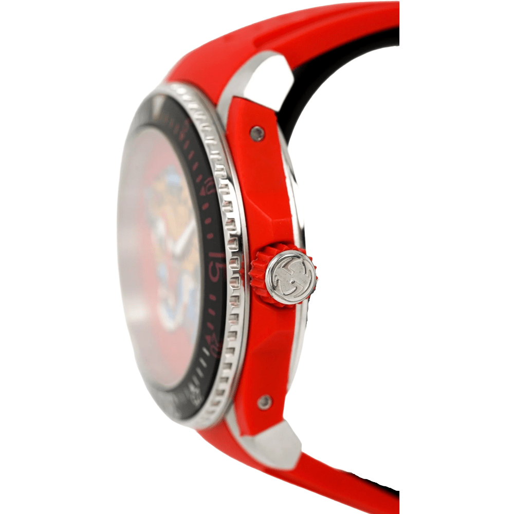 Gucci YA136315 Dive Embroidery Tiger Red Dial Men's Watch - WATCH & WATCH