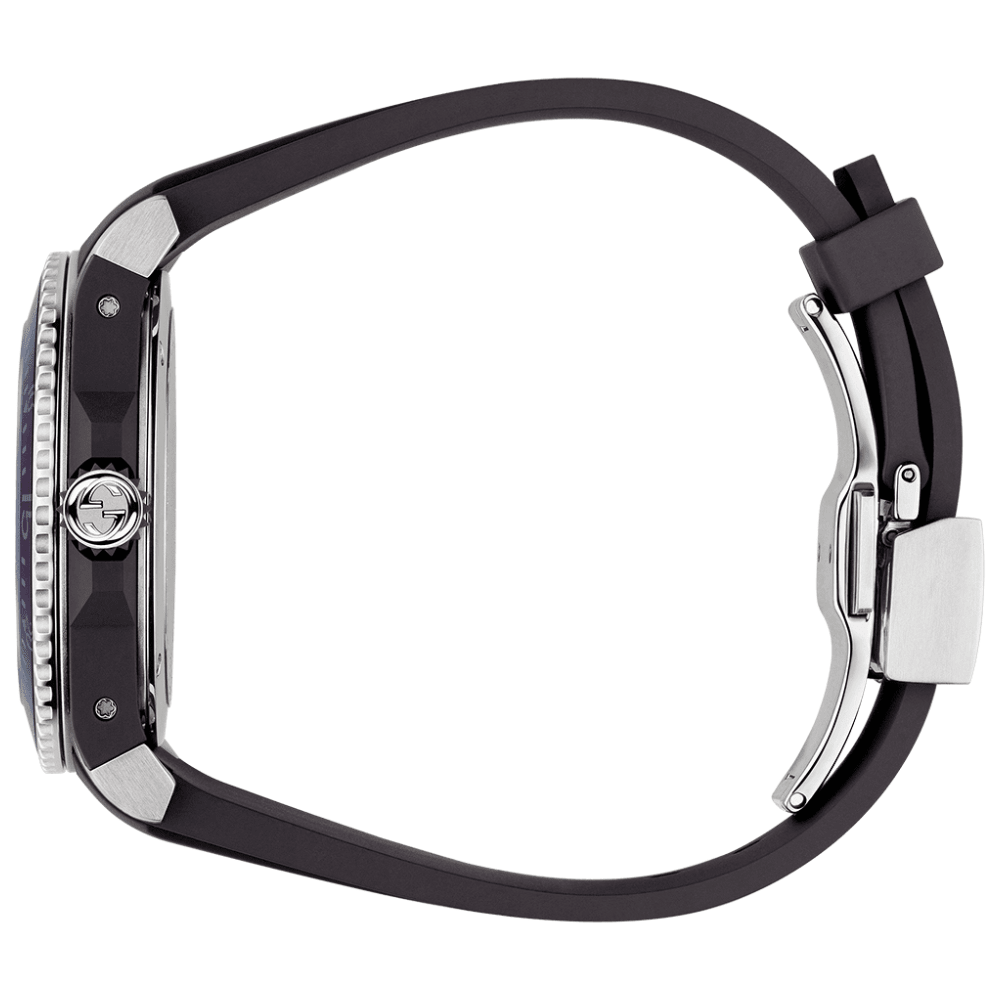 Gucci YA136318 Dive Embroidery Tiger Black Dial Men's Watch - WATCH & WATCH