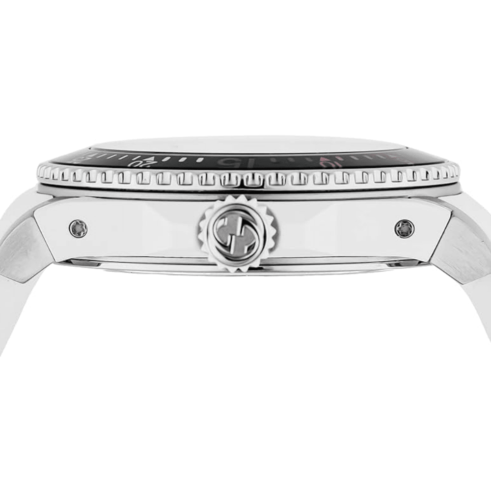 Gucci YA136330 Dive Snake Motif White Dial Men's Watch - WATCH & WATCH