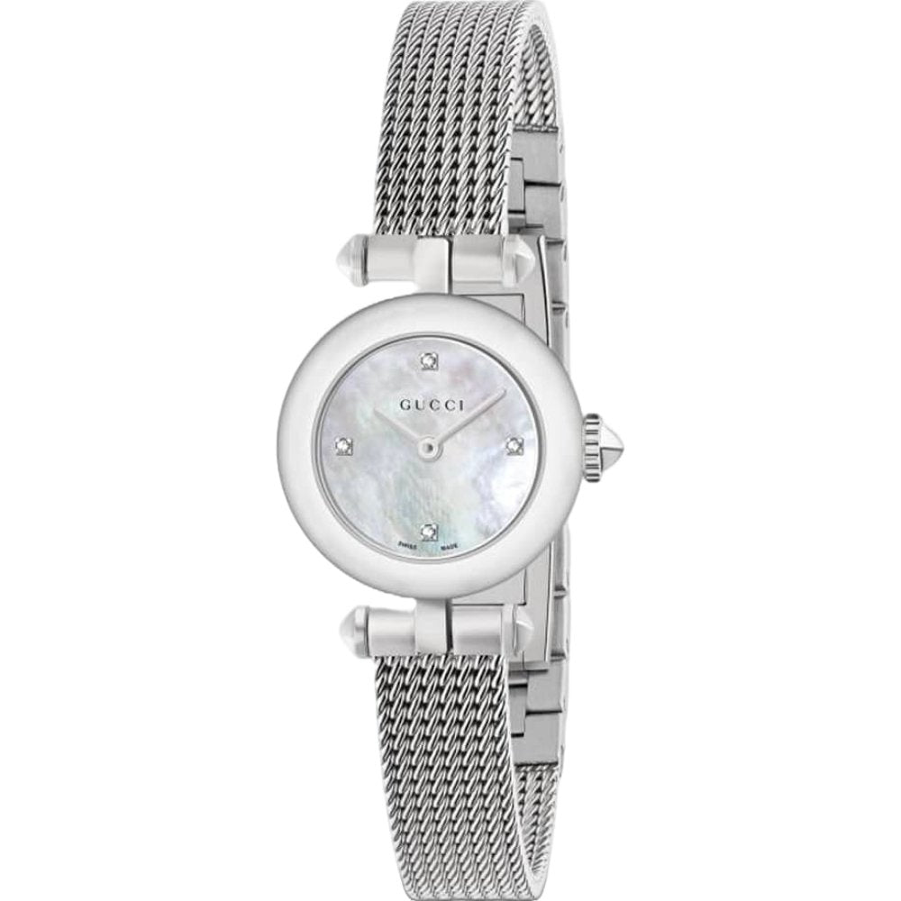 Gucci YA141512 Mother Of Pearl Diamond Dot Dial Ladies Watch - WATCH & WATCH