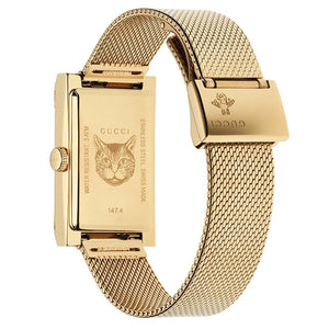 Gucci YA147410 G - Frame 34mm Yellow Gold Ladies Watch - WATCH & WATCH