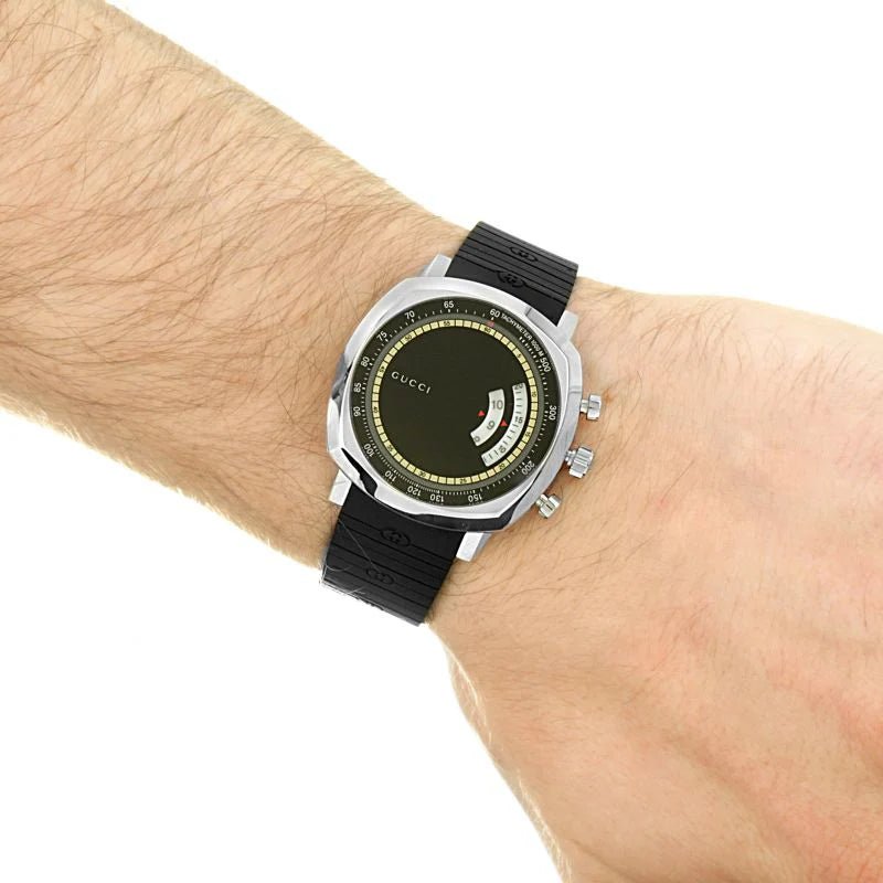 Gucci YA157301 Grip Black Dial Men's Watch - WATCH & WATCH