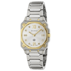 Gucci YA166503 G - Flat Silver Dial Ladies Watch - WATCH & WATCH