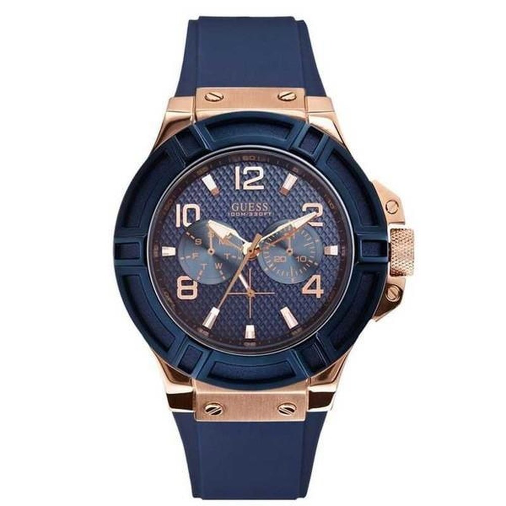 Guess W0247G3 Blue Silicone Men's Watch - WATCH & WATCH