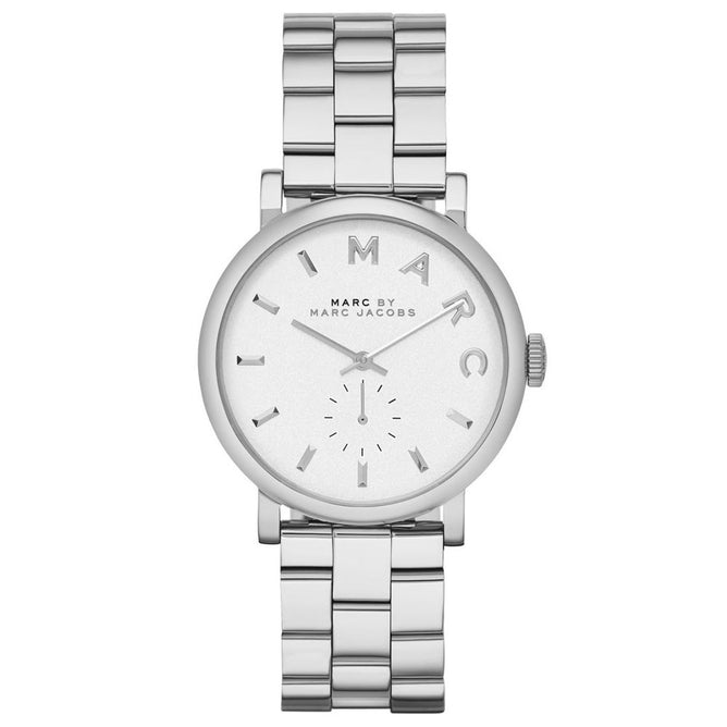Marc Jacobs Baker Grey Dial Grey Leather Strap Watch for Women - MBM1318
