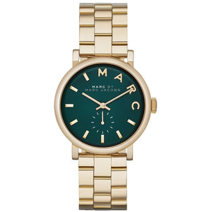 Marc Jacobs MBM3245 Baker Gold Green Dial Ladies Watch - WATCH & WATCH