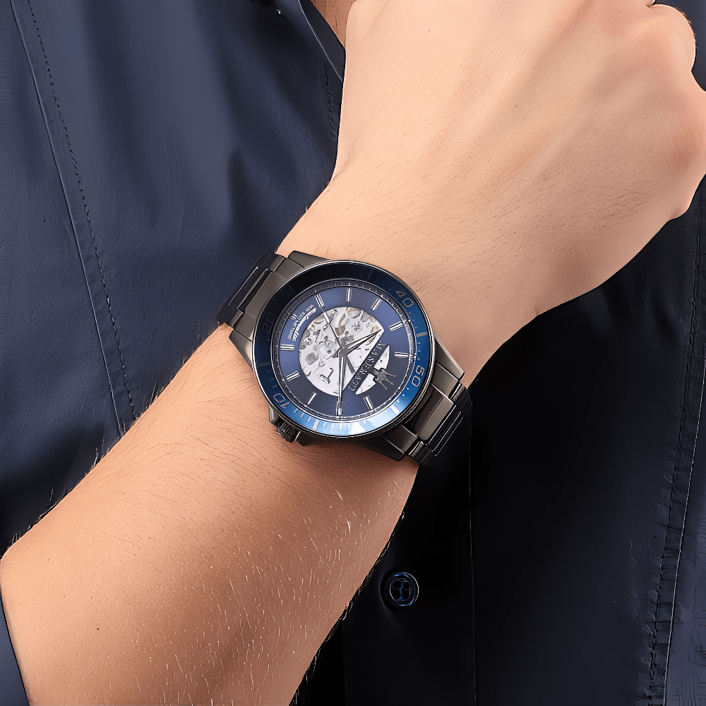 Maserati R8823140001 Automatic Blue Dial Men's Watch - WATCH & WATCH