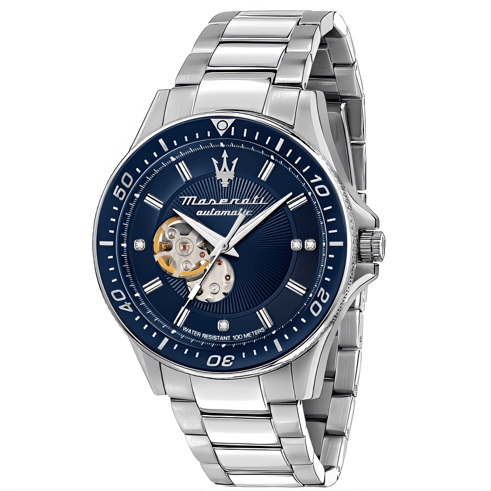 Maserati R8823140007 Sfida Automatic Blue Dial Men's Watch - WATCH & WATCH