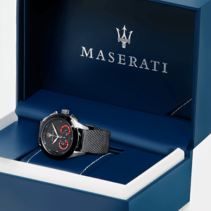 Maserati R8873612005 Traguardo Chronograph Black Dial Men's Watch - WATCH & WATCH