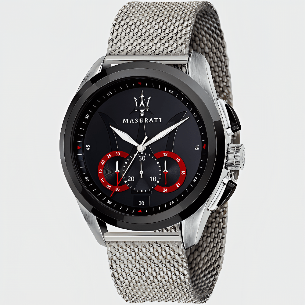 Maserati R8873612005 Traguardo Chronograph Black Dial Men's Watch - WATCH & WATCH