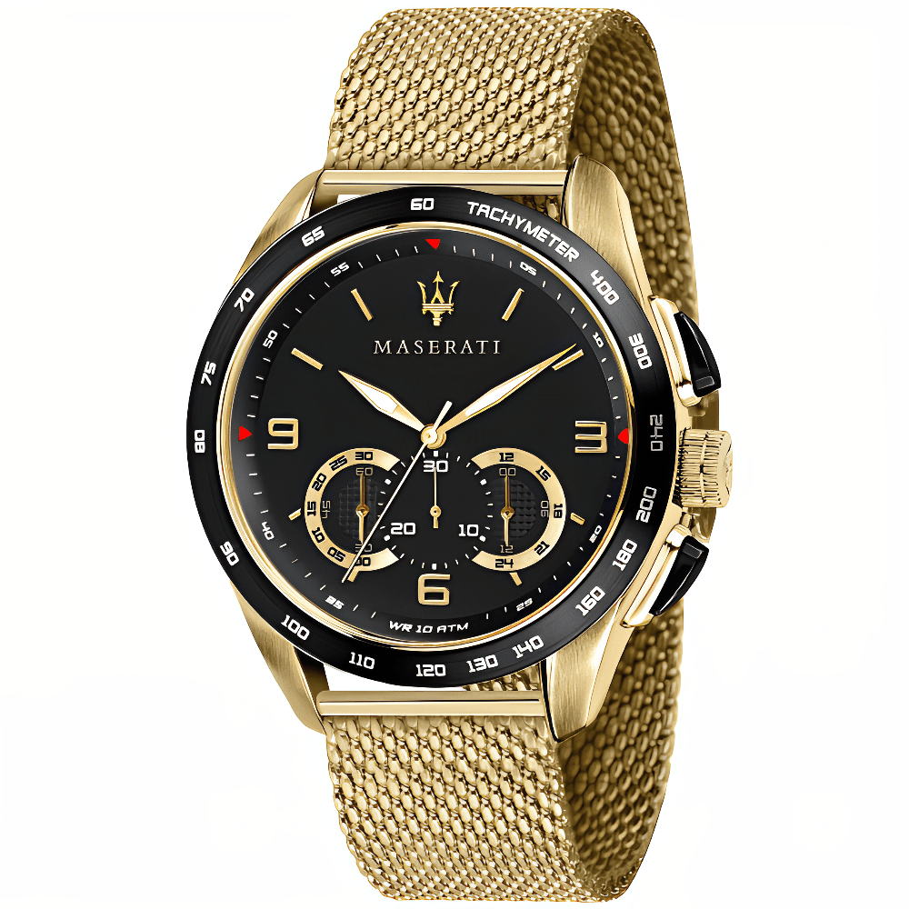 Maserati R8873612010 Traguardo Chronograph Black Dial Men's Watch - WATCH & WATCH